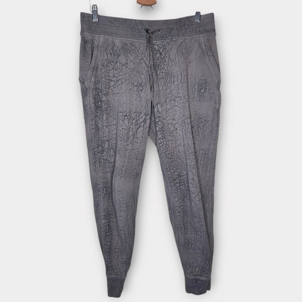Lululemon Warm Down Jogger Gray 7/8 Length Cotton Terry Women's Sz 12